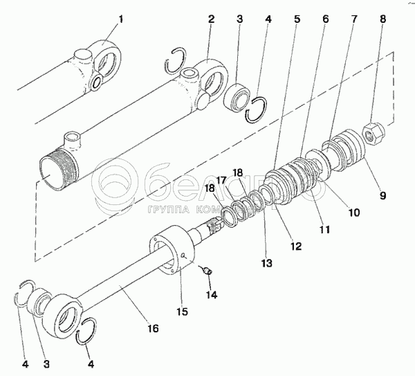Гідроциліндр 50x25-200